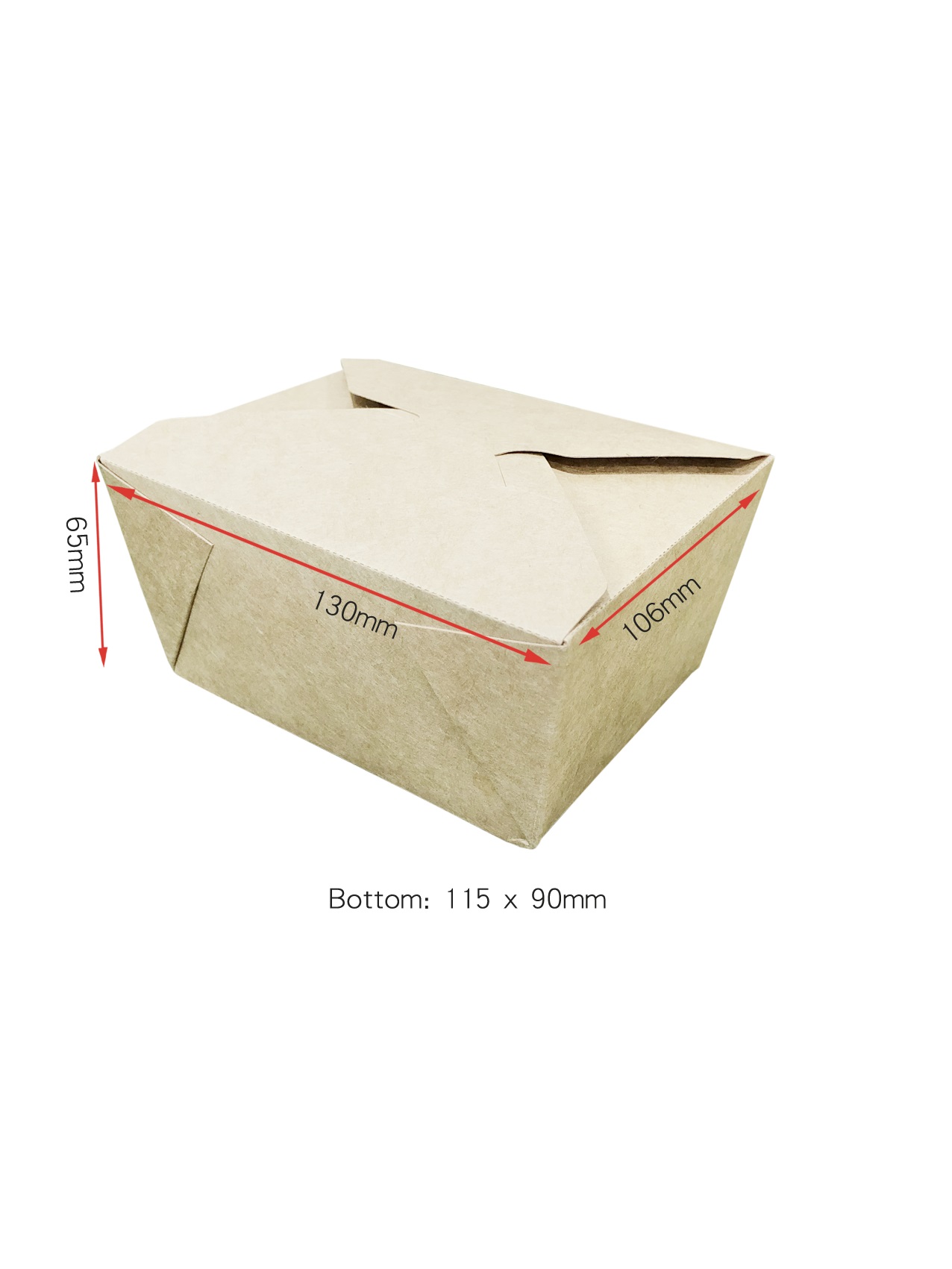 Kraft Takeaway Box- 800ml (50pcs*6)